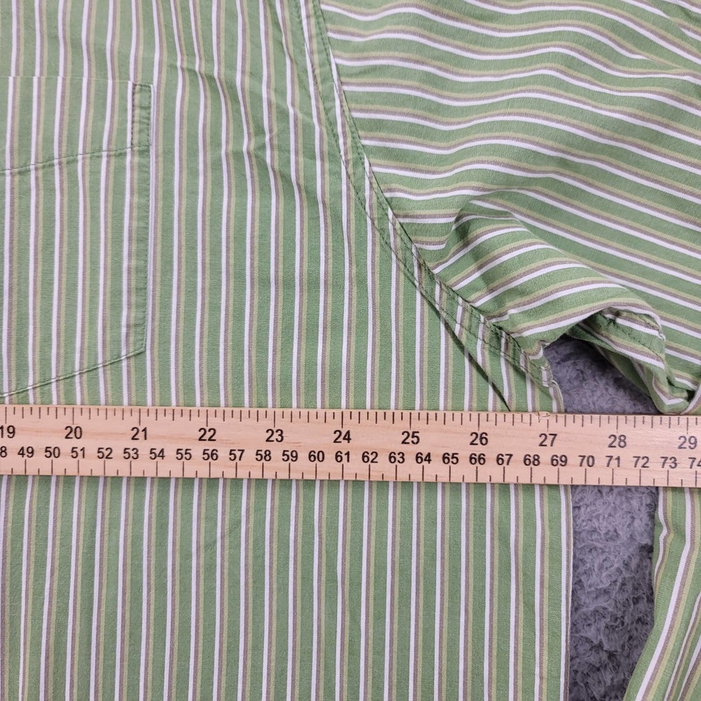 Wrangler Shirt Mens XXL Green Striped Button Up Western‎ Long Sleeve Outdoors - Picture 15 of 16